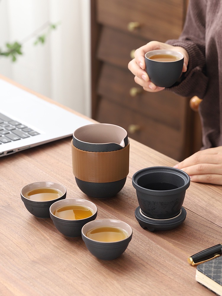 全新便携式紫砂茶具套装，居家、差旅两相宜