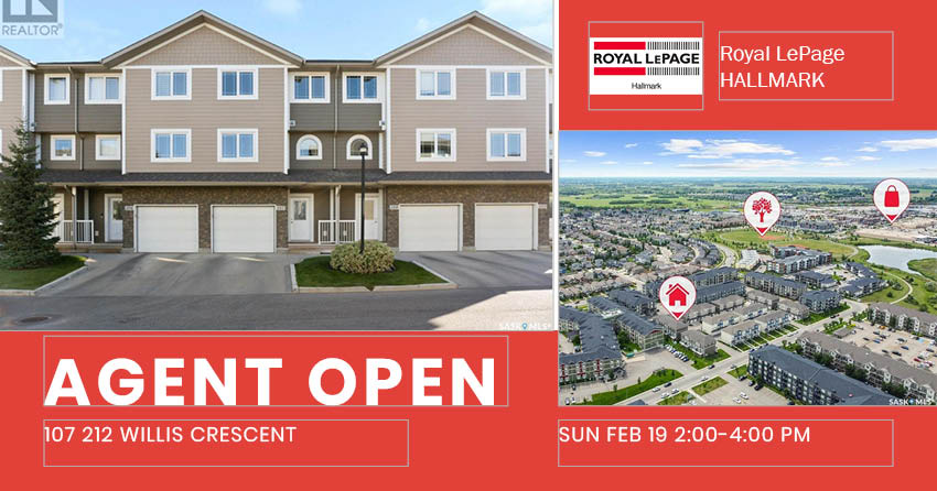 Public Open House公众开放看房 Unit 107-212 Willis Cres 2月19日 周日2:00-4:00 PM Gary Gai或者同事Dominic Parent会在此 - 2
