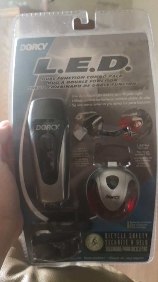 自行车前后led灯新的