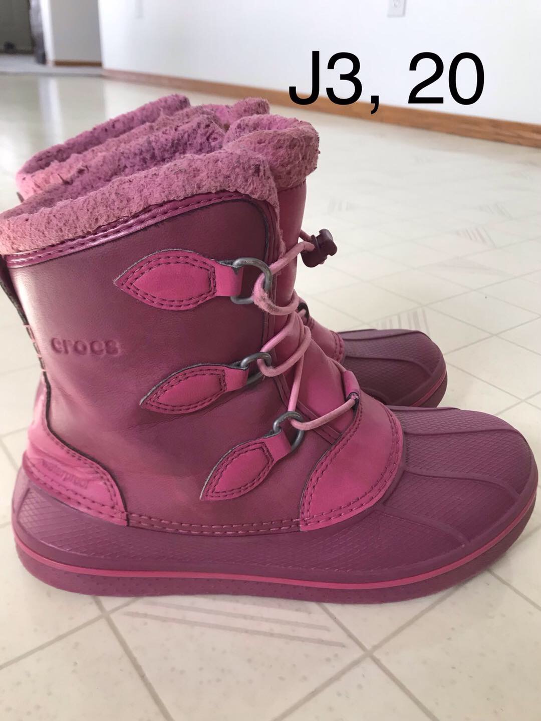女童雪地靴，J3码