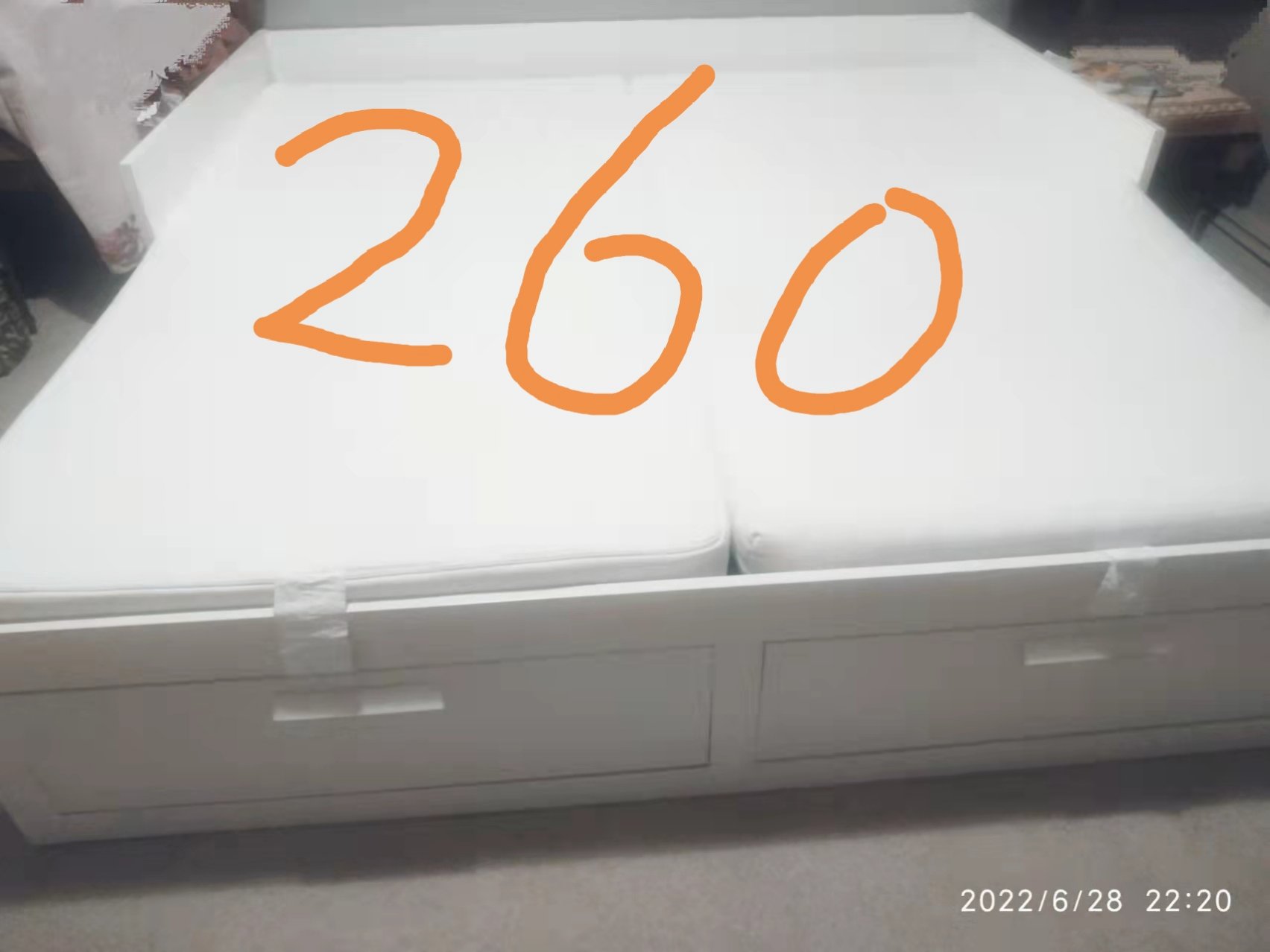 7成新IKEA床架床垫