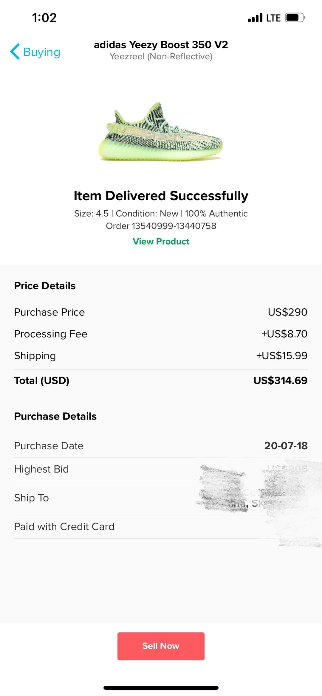 Adidas Yeezy 350 V2 女码6码 男码4.5 - 2