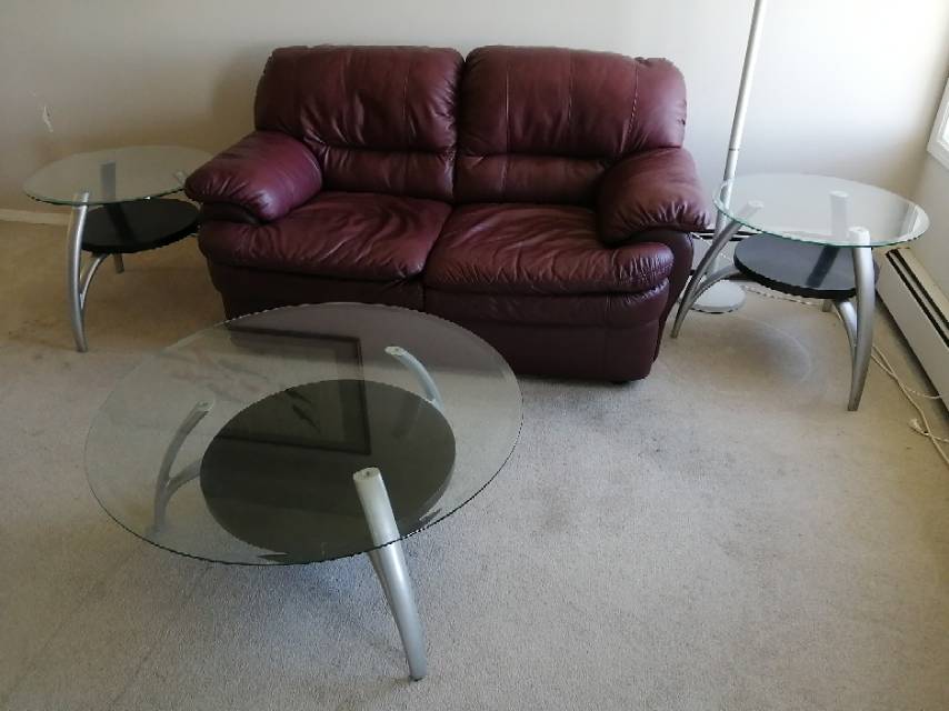 茶機三件 玻璃面 木中層 金屬架