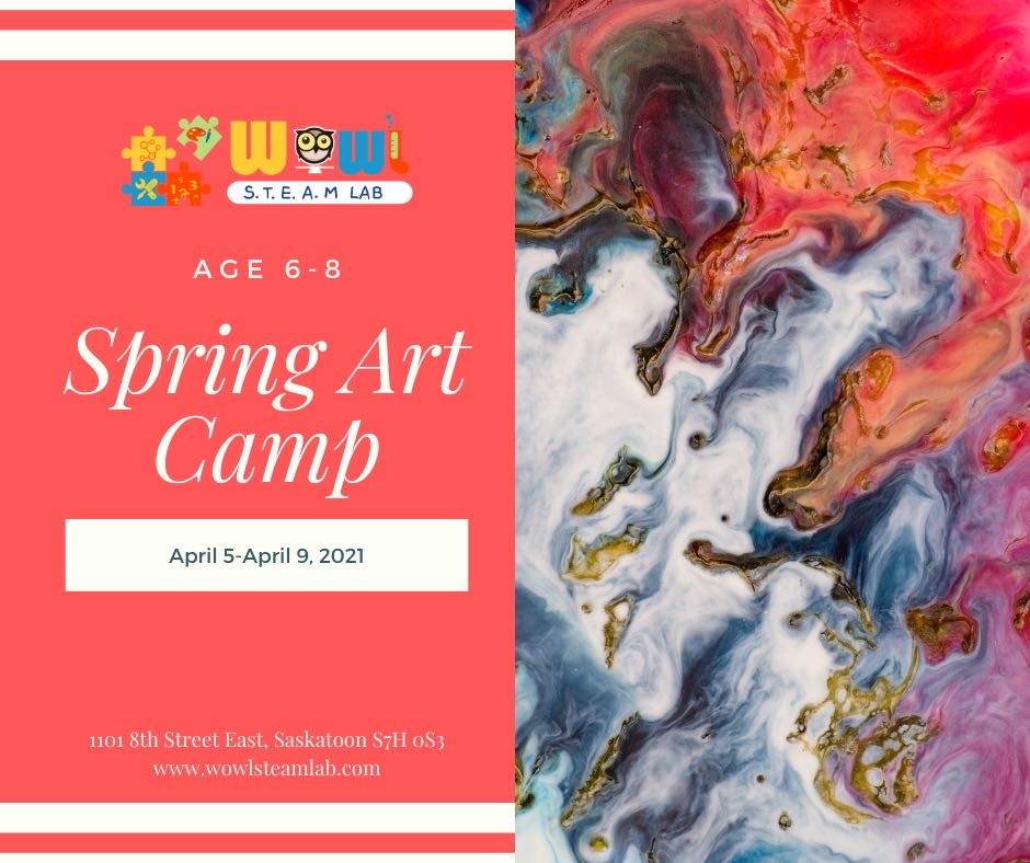在Wowl的艺术春季营中，学生将体验不同的艺术，包括绘画，表演，手工制作等。