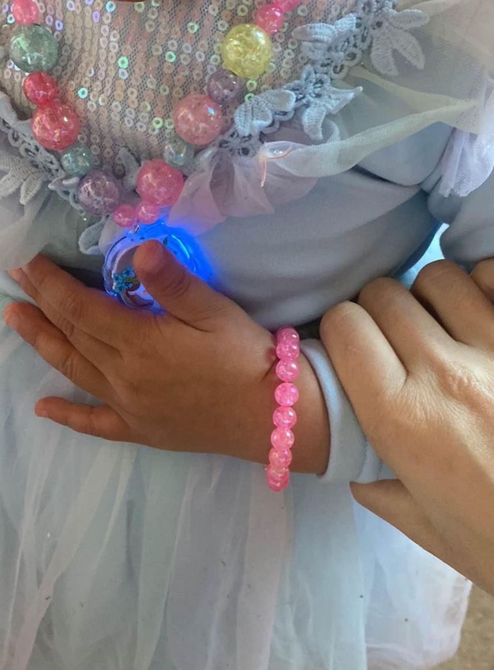 拍打发光项链手链套装