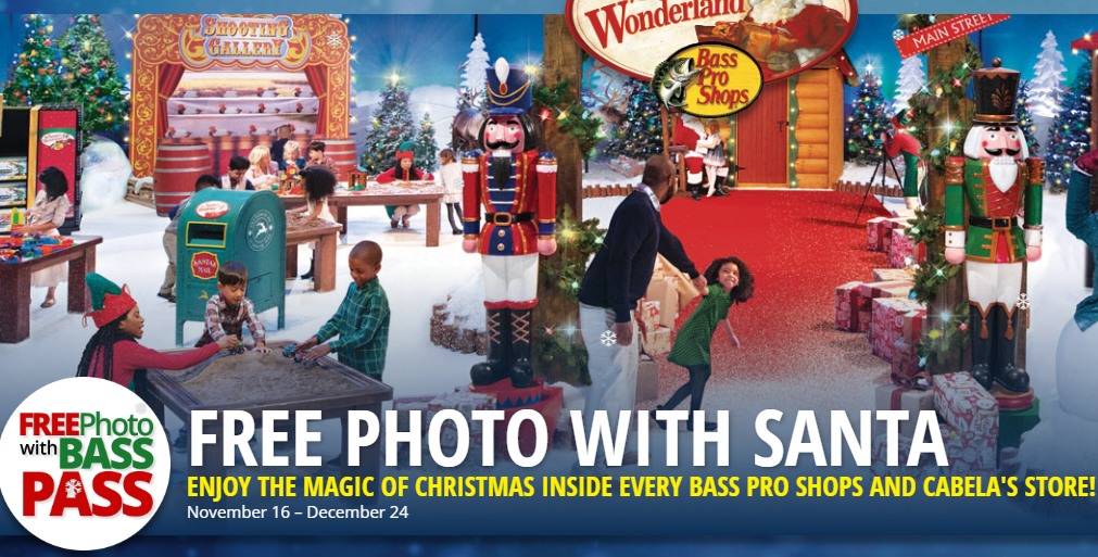 11月16日圣诞老人来到 Bass Pro Shops，有很多惊喜活动噢！