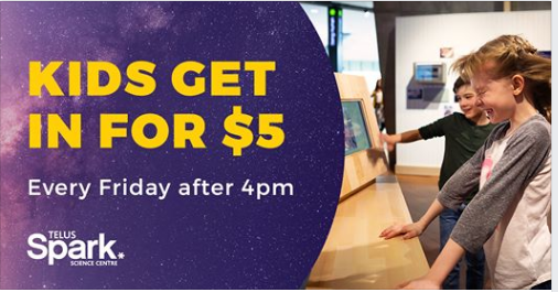 在TELUS Spark的家庭星期五:有趣！仅需$5