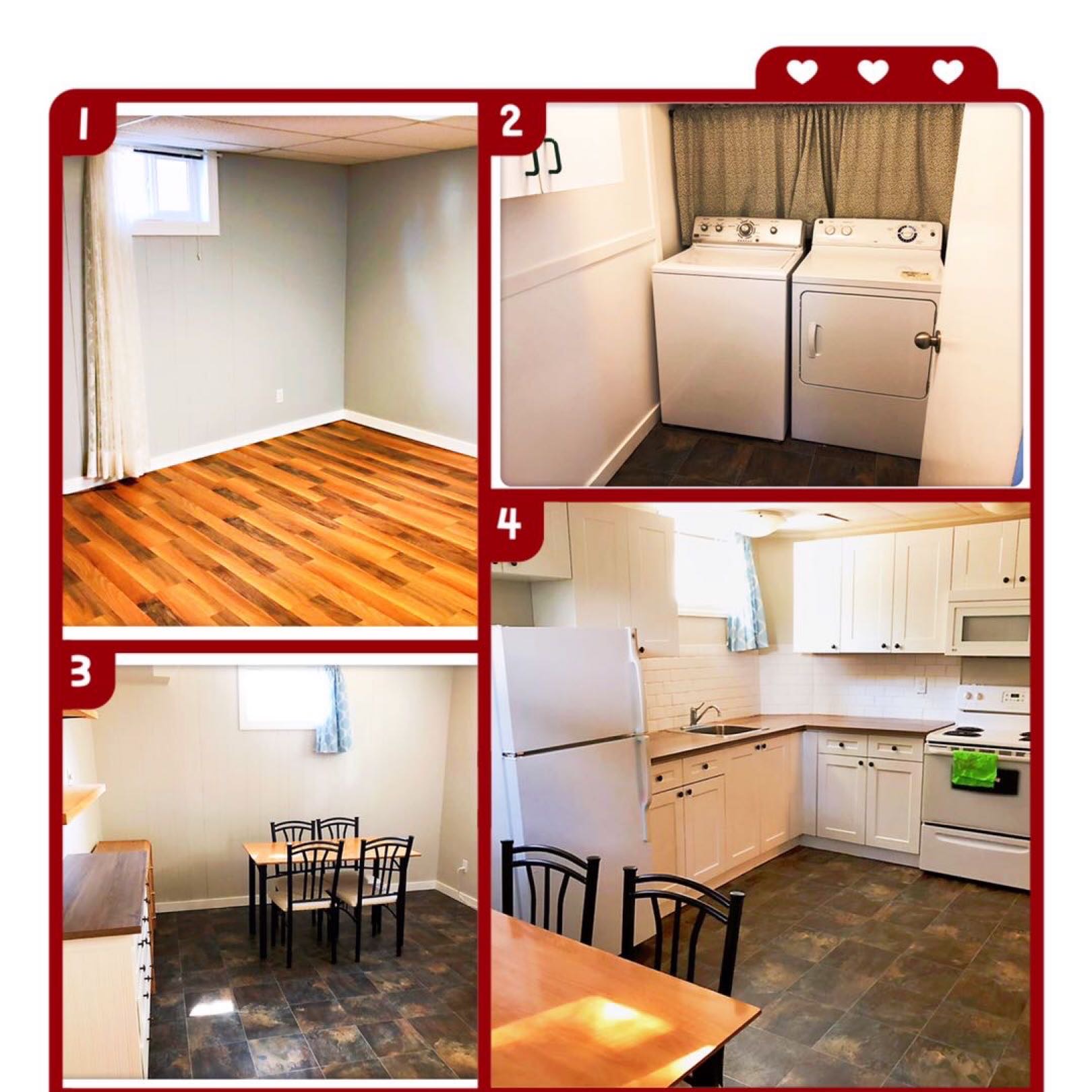 2室一厅一卫 basement（拎包入住） - 3