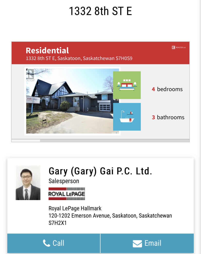Saskatoon市内核心路段8街独一无二M1规划物业出售，50*120地块，商住两用，4房3卫。地下室带2室一厅一厨一卫出租套间。带1单车库。核心路段保值，多样潜力。适合用于投资或者办公室自用。挂牌价格：$719000.00。详情请联系地产经纪Gary Gai 盖王睿