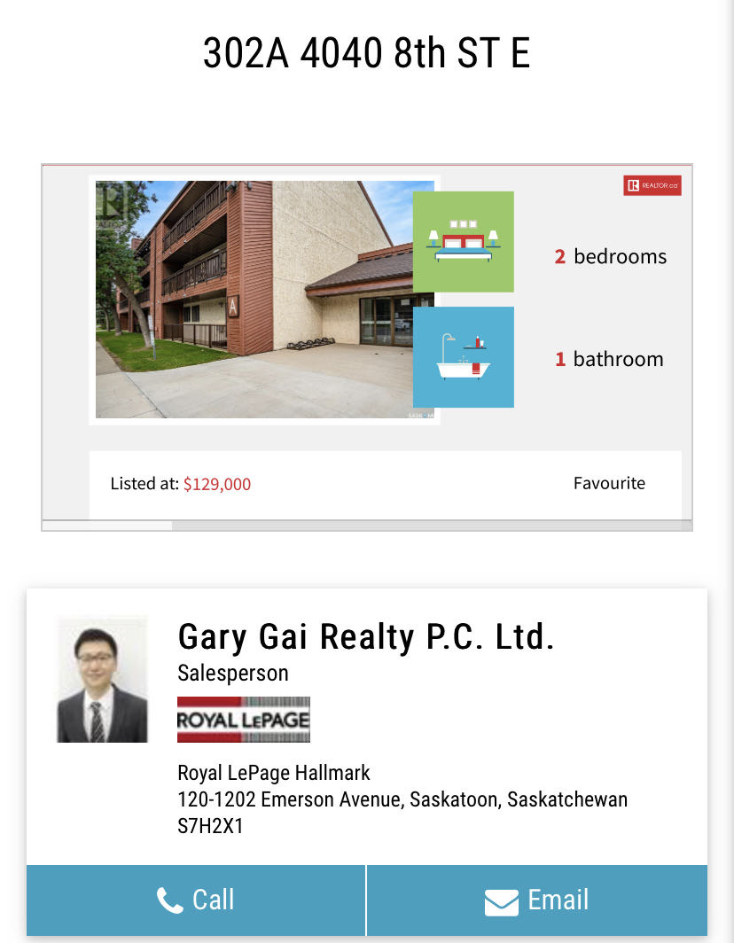 Wildwood小区868 尺2室1卫公寓出售。位于Saskatoon繁华的8th Street，近高尔夫球场，公园，civic center，交通便利。顶层西朝向公寓，含阳台，一个地上车位，独立洗衣烘干机，全新合成地板，墙壁全新。橱柜，洗手间和部分家电近期更新。挂牌价格：$12 - 3