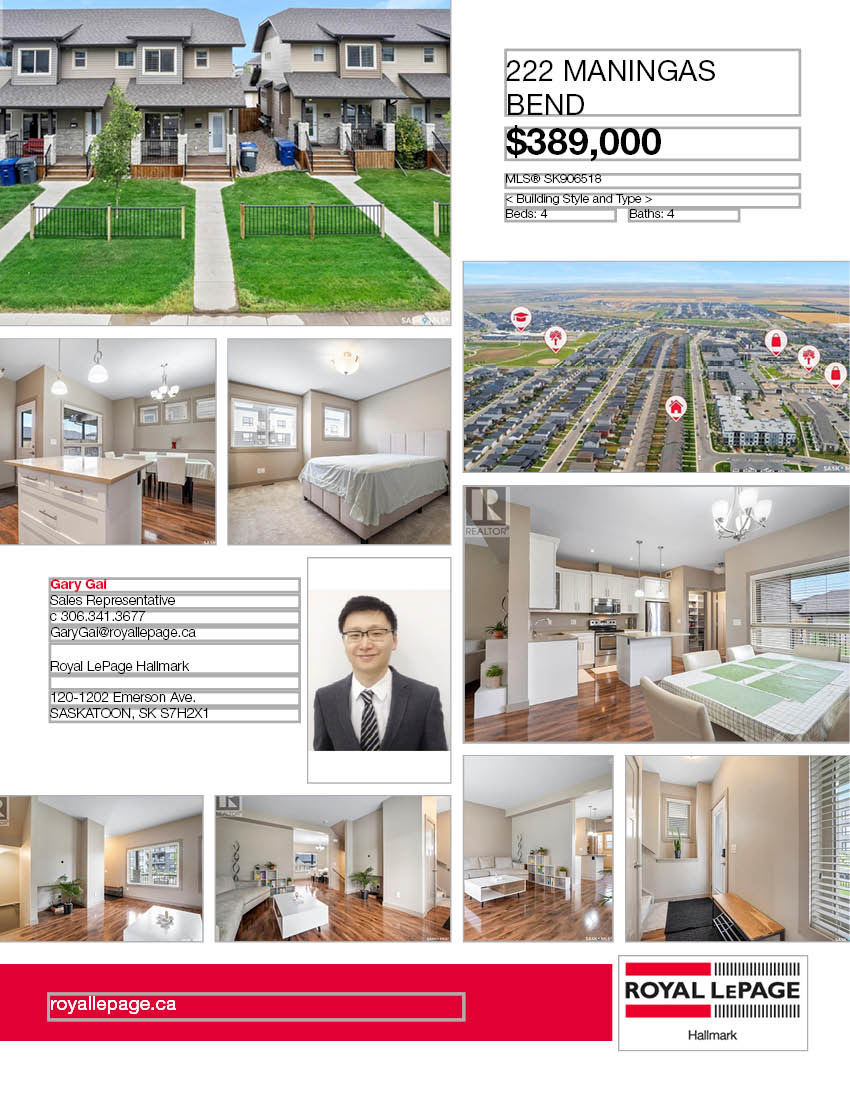 Evergreen小区核心路段2014年建1347尺4房4卫边户双车库联排别墅出售。房屋状况如新，可步行至小学和公园，近高中近购物。一楼客厅宽敞明亮，9英尺层高，高级复合板地板，全花岗岩台面，白色经典橱柜带阻泥，厨房不锈钢家电齐全。二楼洗衣房，超大主卧带完整洗手间和步入式衣柜。地