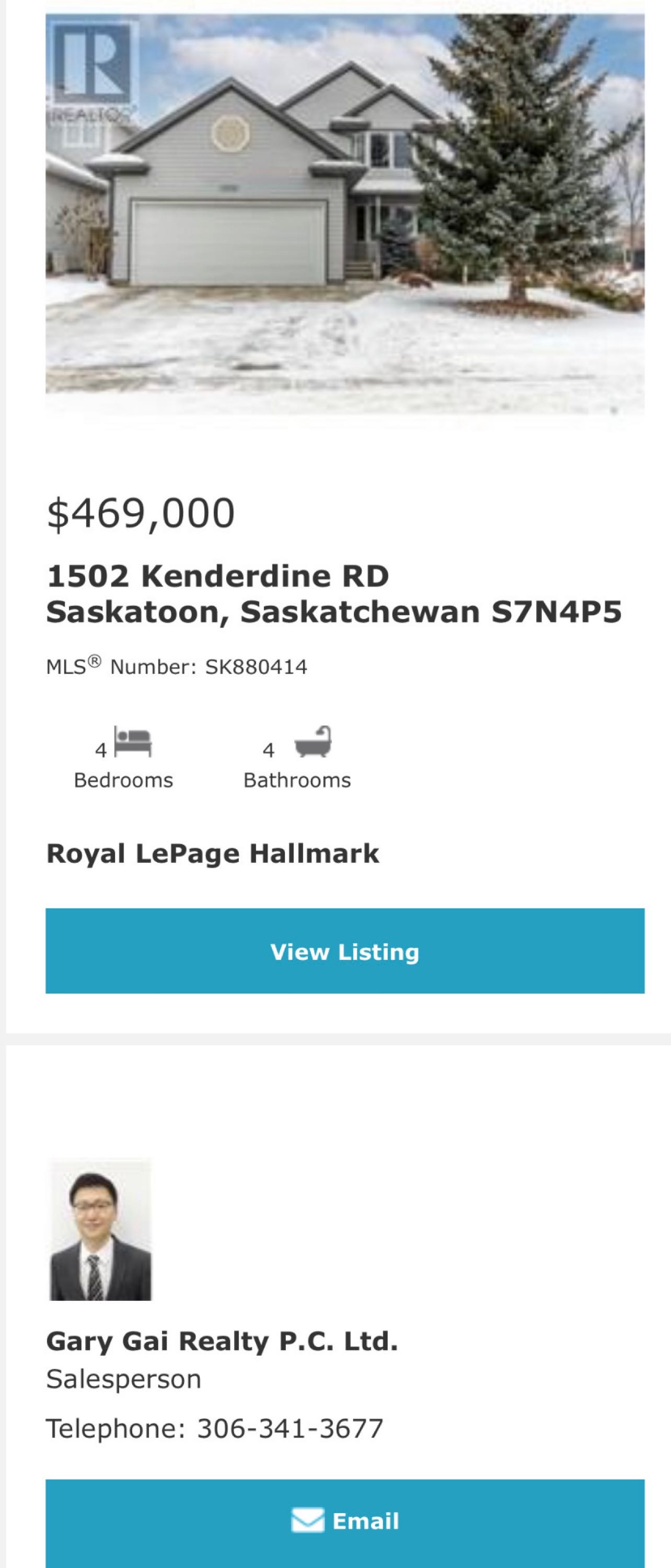 Arbor Creek背靠公园4房4卫两层独立屋出售。近学校购物。实木地板，大客厅餐厅，私密大院子。客厅采光好带飘窗壁炉，主卧带独立洗手间和步入式衣柜，地下室专业装修有一大家庭厅一卧房一洗手间。加热双车库。新换瓦片。挂牌价格：$469000。详情请联系地产经纪Gary Gai 盖 - 3