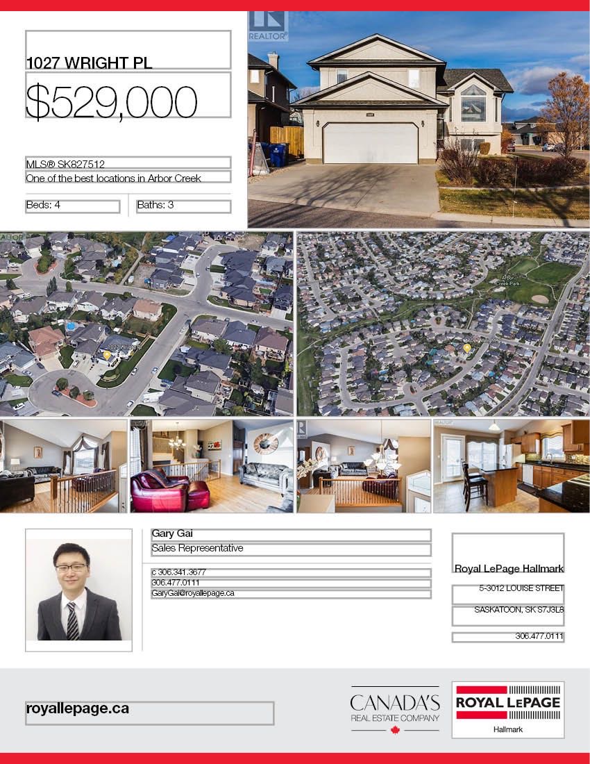 Arbor Creek小区最佳路段之一，2003 年建 4房3卫 modified bi level 错层独立屋出售。安静私密。近两所小学Dr. John G. Egnatoff & Father Robinson School. （无室外人行道，冬季不需要铲雪）高档装修