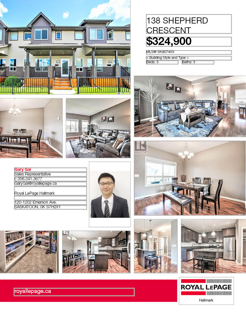 Willowgrove小区2012年建1320尺3房3卫联排别墅出售。房屋年代新，步行百米至两所小学和公园，近百年高中，近购物中心。一楼朝阳自然光充足，客厅宽敞明亮。9英尺挑高，高级复合板地板，全花岗岩台面，枫木橱柜，不锈钢厨房设备。二楼2个超大卧室均带独立洗手间和步入式衣柜。地