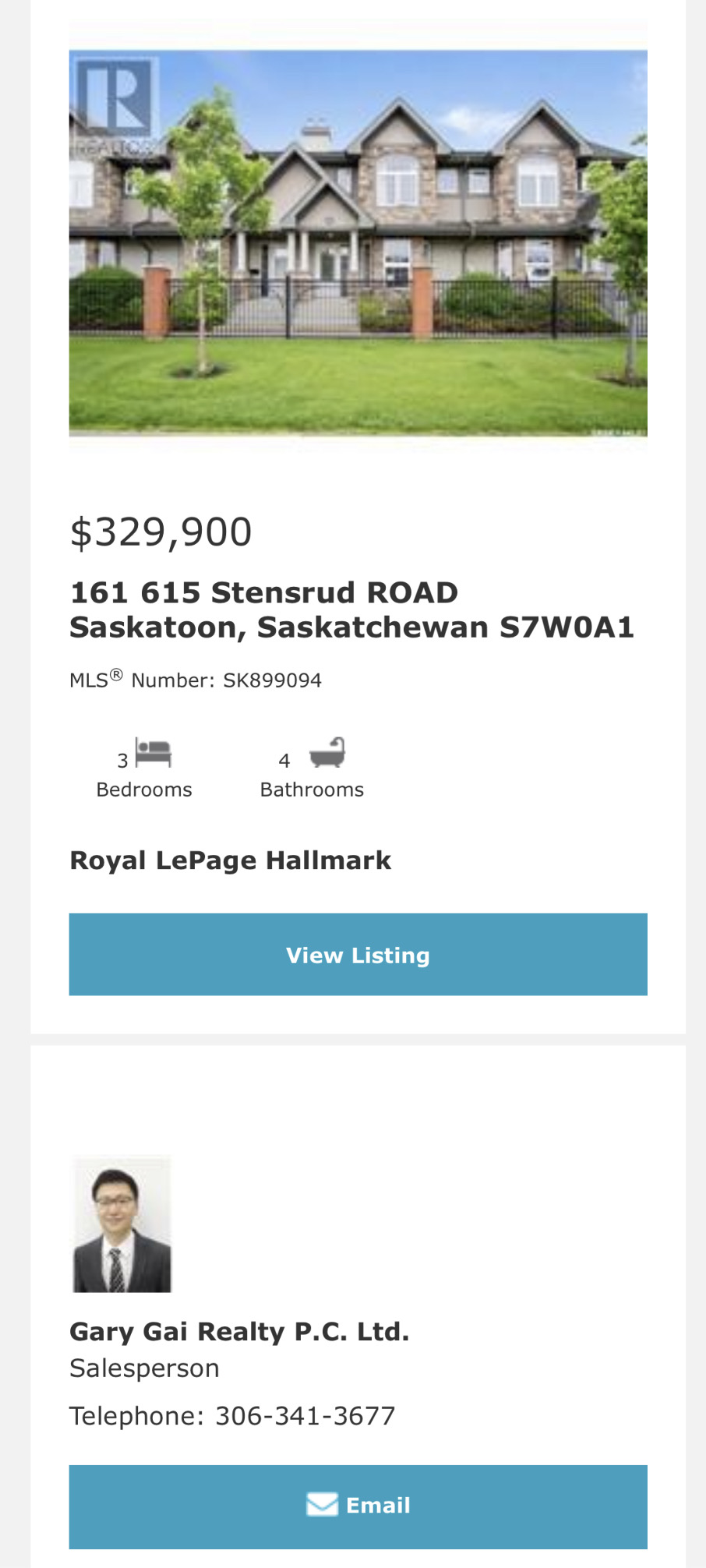 Willowgrove小学边3房4卫联排出售。步行至百年高中，公园超市购物，封闭小区1330尺，2007年建，保养如新。一楼大厅实木地板，枫木橱柜大厨房，2 楼两个大卧室各自带独立洗手间，地下室装修一房一厅一卫。另有一车库一车位。挂牌价格 $329900。详情联系Royal Le - 4