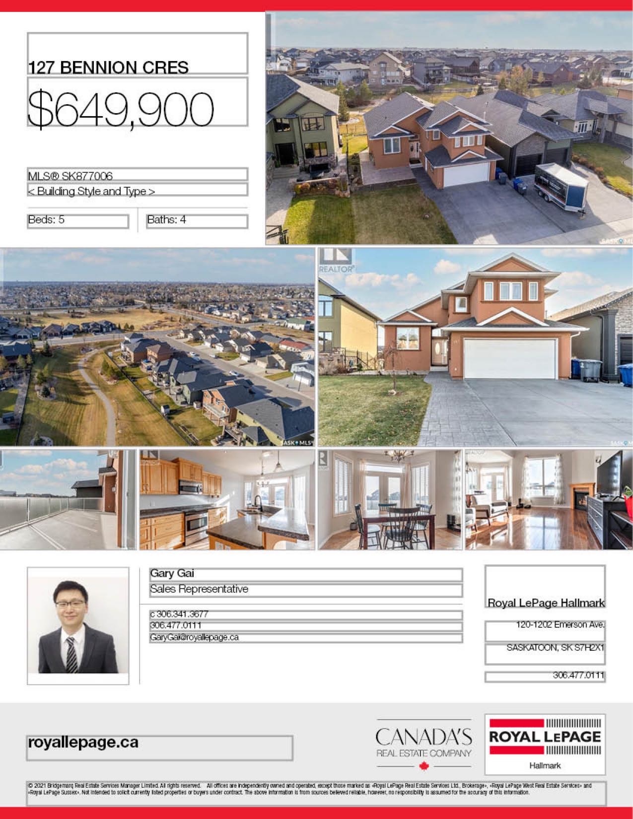 Willowgrove小区2009年建5室4卫地下室步出式独立屋，位于安静街区，背靠公园，景色优美，周边生活设施齐全，交通便利。一楼餐厅宽敞明亮，全景大窗，采光极佳。厨房带大中岛，大量的储物柜，全瓷砖地板，可直接通往室外玻璃露台。客厅带天然气壁炉，立体环绕音响系统，