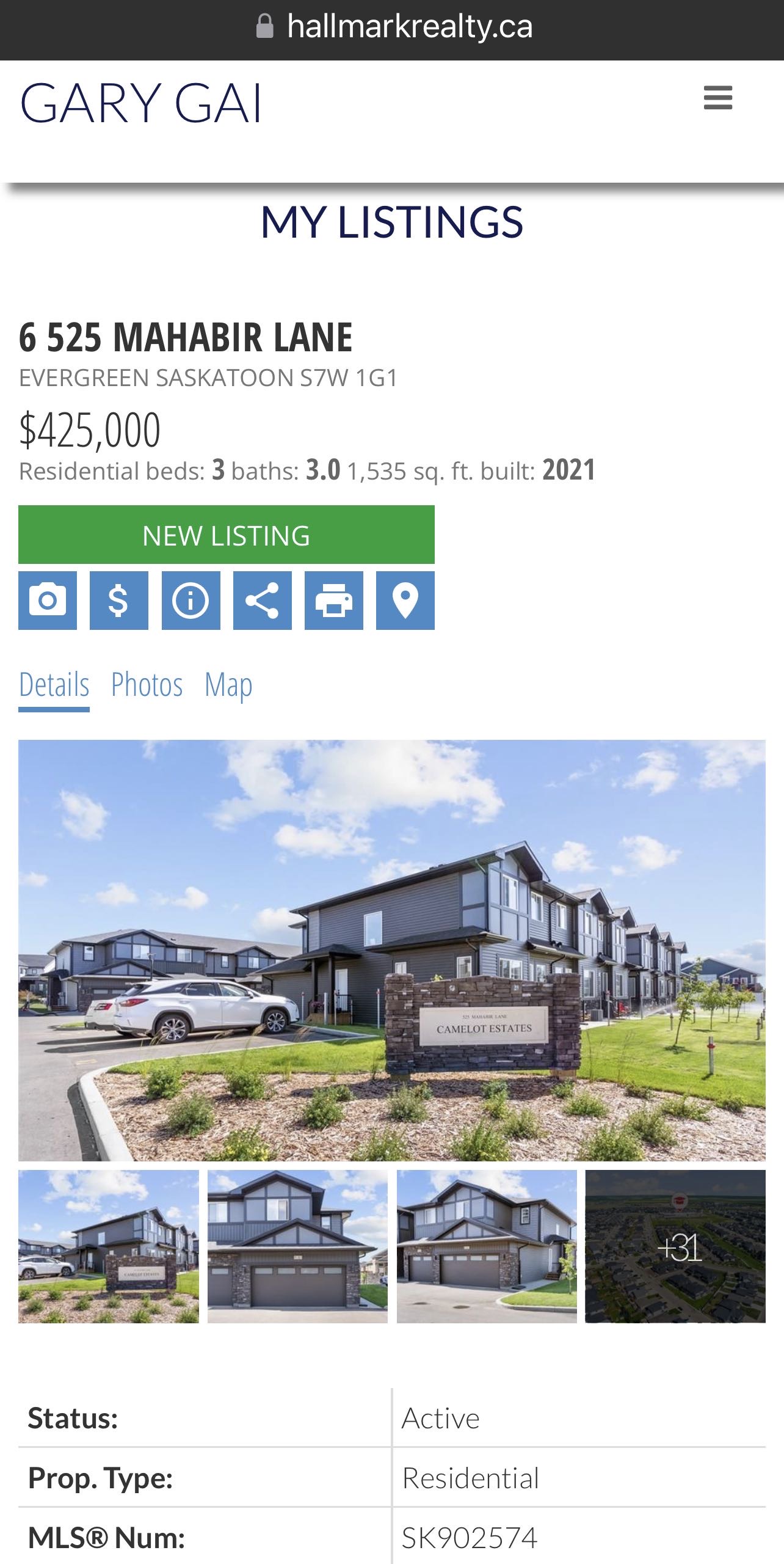 Evergreen小区2021年建1535尺3房3卫边户联排出售，带连房子双车库外加双车道，独立院子。一楼9尺层高，开放式设计，多窗户好采光。客厅带壁炉造型墙，厨房大理石台面，升级橱柜，另有独立收纳间，不锈钢家电，抽油烟机外排。二楼有3个大卧室外加一个多功能厅。主卧带步入式衣柜和 - 3