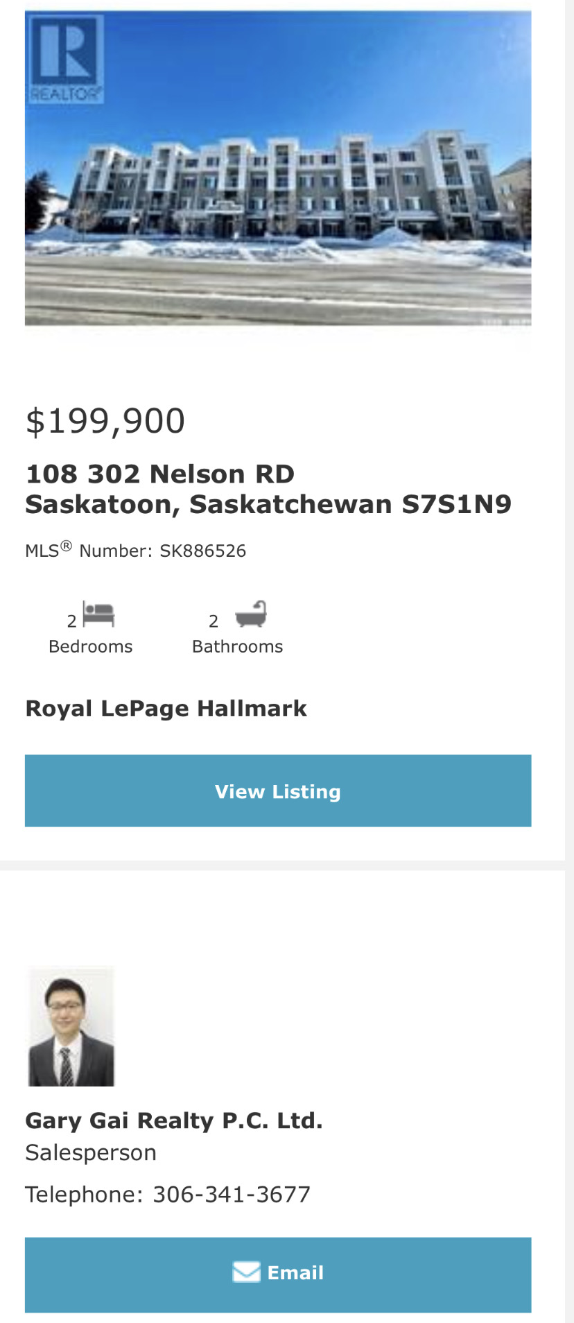 University Heights小区1000尺2房2卫高档公寓出售。2004年建，带1车库1车位。挑高层高，带独立阳台储物间，全新刷漆。楼内有健身房会议室。步行至百年高中，小学，公园，购物超市。挂牌价格 $199,900。详情联系地产经纪Gary Gai 盖王睿 306341 - 3