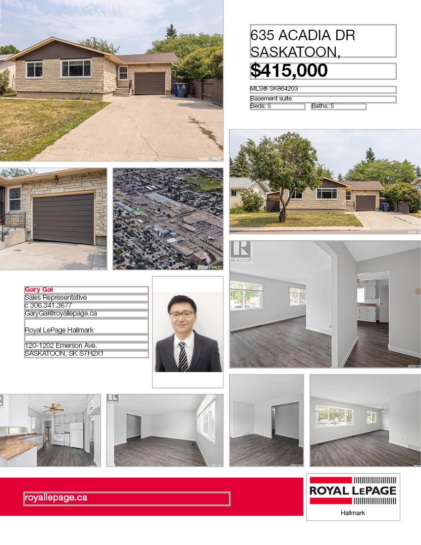 West College Park 步行100米至Evan Hardy小学，全新装修5房5卫独立屋出售，地下室带2室2书房3洗手间独立厨房出租套间。本地人业主。楼上3房2卫，主卧带洗手间，新窗户，新地板，新台面，但车库外加5车位。布局合理，适合自住加投资。开价$415000