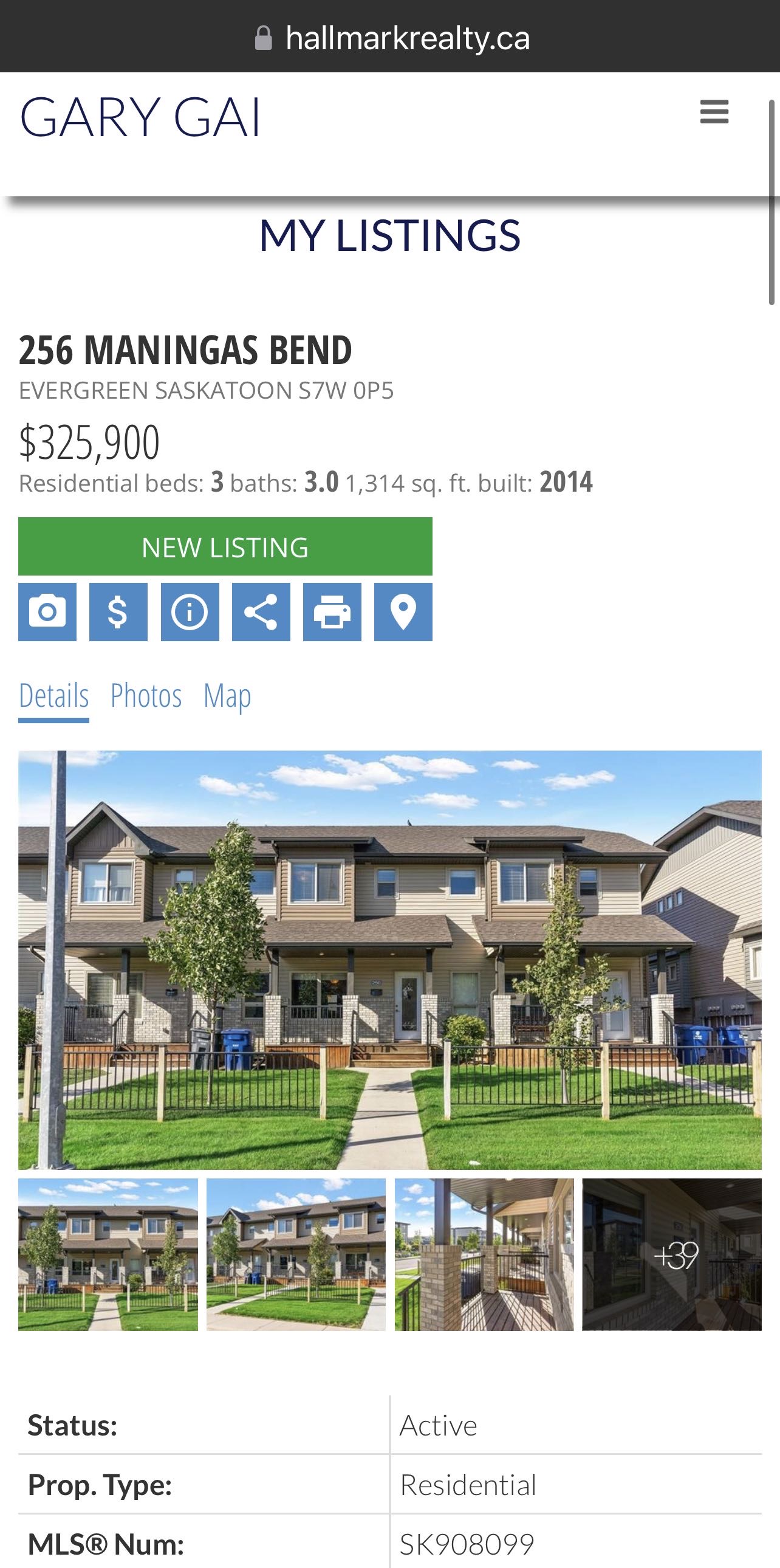 Evergreen小区核心路段2014年建1314尺3房3卫联排别墅出售。房屋状况如新，可步行至小学和公园，近高中近购物。一楼客厅宽敞明亮，9英尺层高，高级复合板地板，全花岗岩台面，枫木橱柜带阻泥，厨房不锈钢家电齐全。二楼3个大卧室，洗衣房，超大主卧带完整洗手间和步入式衣柜。地下 - 3