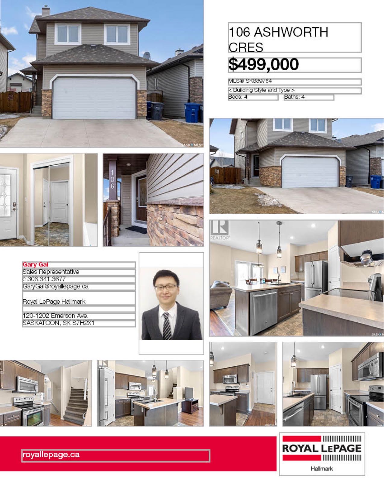 Stonebridge小区1619尺4房4卫独立屋出售。近小学，公园，购物等设施。带加热双车库，朝西大露台大院子。主层开放式设计，采光明亮，工程木地板，厨房带不锈钢家电，大储物间。二楼带一个超大多功能厅，另有三房两卫。主卧带独立洗手间。地下室装修有一房一厅一卫。房屋一二层大部分