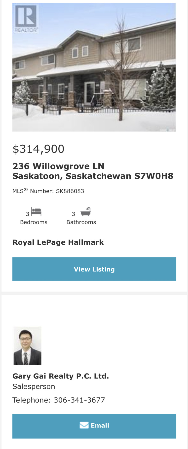 Willowgrove小区2011年建1310尺3房3卫联排别墅出售。房屋年代新，高档社区，整体保养得当。交通便利，可步行至两所小学和公园，近百年高中，近购物中心。一楼朝阳自然光充足，客厅宽敞明亮。一层9英尺挑高，高级复合板地板，全花岗岩台面，枫木橱柜，厨房设备齐全。二楼3大卧室 - 2