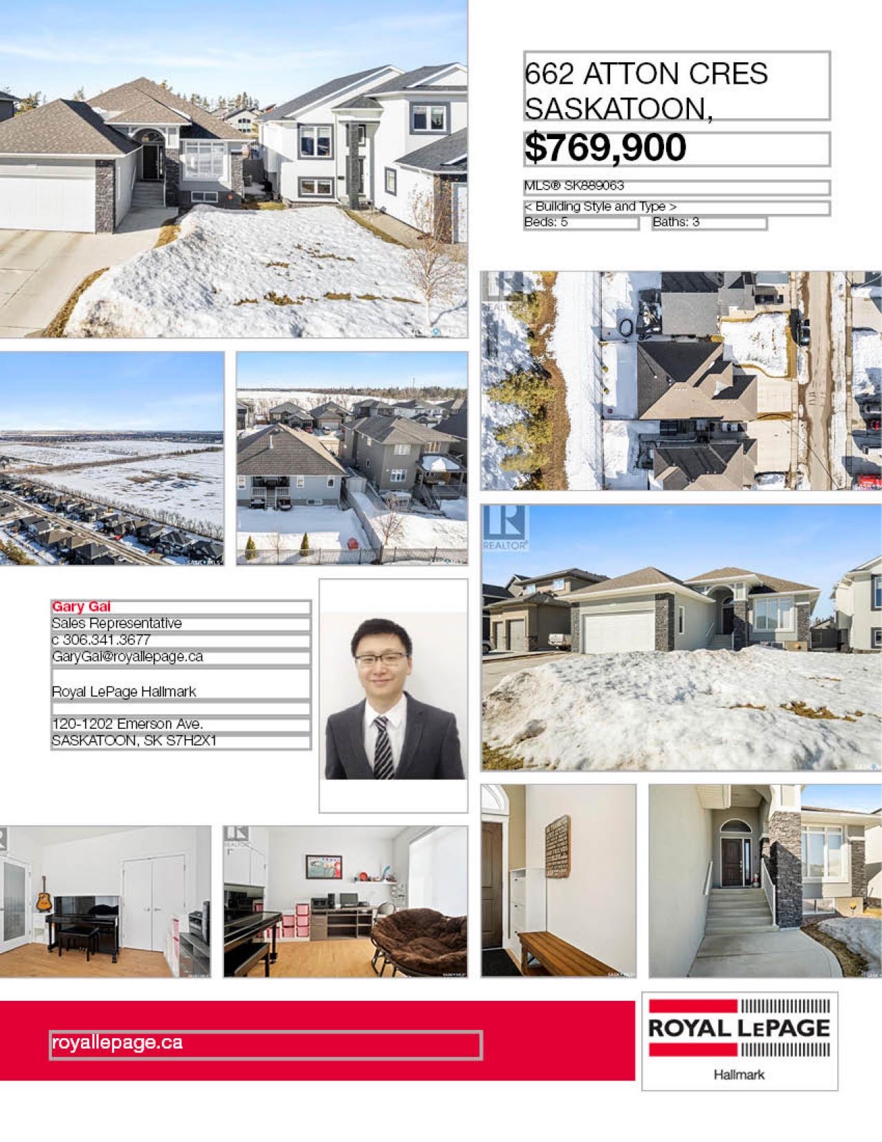 Evergreen小区背靠公园绿地安静私密1748尺大平层出售。5房3卫，高档装修。9尺层高，实木地板，天然气壁炉，大理石厨房台面。主卧洗手间干湿分离。超大空间地下室完全装修有两房一厅一卫。后院私密好风景。近小学，高中，公园，购物。挂牌价格 $769900。详情联系地产经纪Gar