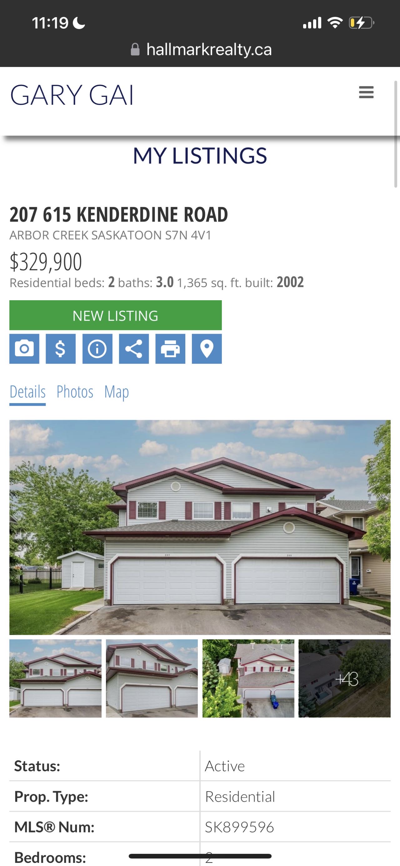 Arbor Creek小区 1364尺双车库联排边户出售。背靠绿地公园。位置安静便利。附近有小学，高中。多窗户大客厅，二楼2个大卧室外加一个大多功能厅。地下室装修有1活动厅带窗户外加完整洗手间。新换瓦片，刷漆，车库门 ，地板，部分家电。挂牌价格 $329900。详情联系Royal - 3