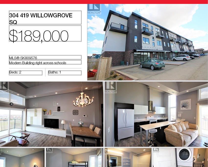 Willowgrove小区 小学对面 3楼顶层两室一厅公寓出售