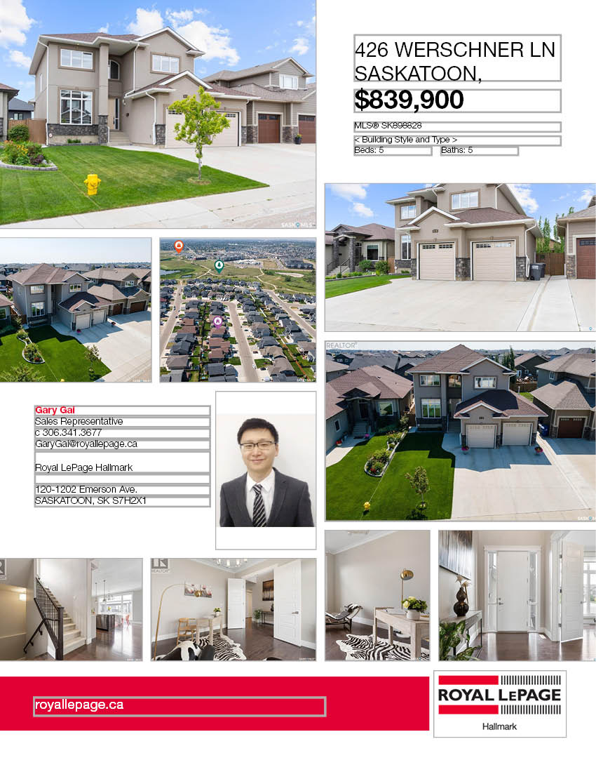 Rosewood小区核心安静路段，步行至小学公园，近2600尺5房5卫豪华装修独立屋出售。一楼入户挑高顶，超大独立办公室，实木地板，10尺层高，超大客厅天然气壁炉，开放式厨房，枫木橱柜到顶，大理石台面，天然气明火炉头。 二楼4房3卫。主卧带干湿分离洗手间地热，双洗手台，步入式衣柜