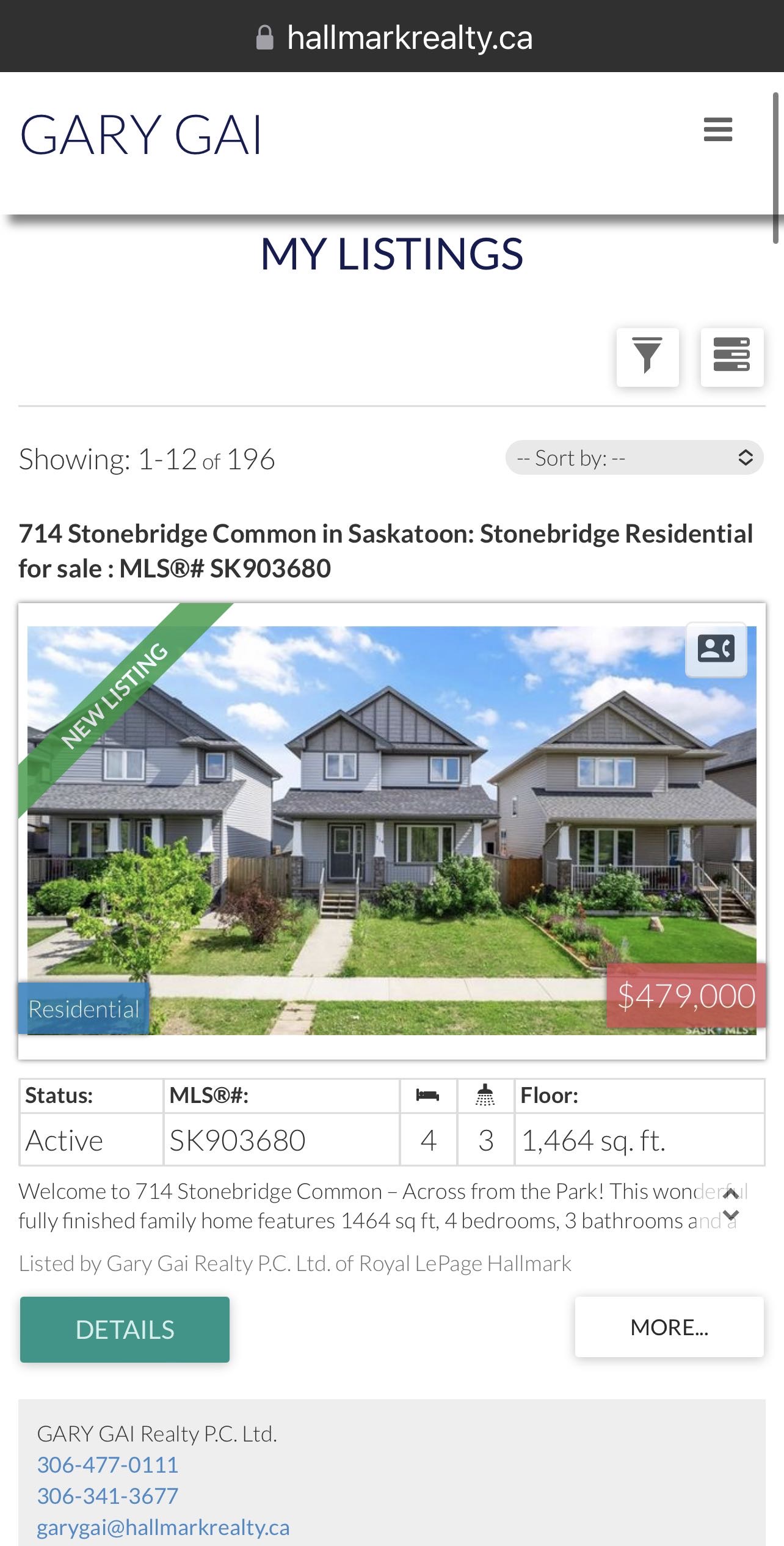 Stonebridge小区4房3卫独立屋出售。面对小学公园好景色。1464尺大空间开放式设计，枫木橱柜，不锈钢家电，收纳角柜，2 楼3个大卧室，主卧带独立洗手间。地下室完全装修有1房间1大活动厅。大后院带独立露台，双车库。另有中央空调，中央吸尘，加湿器，换风系统，垃圾粉碎机，前露 - 3