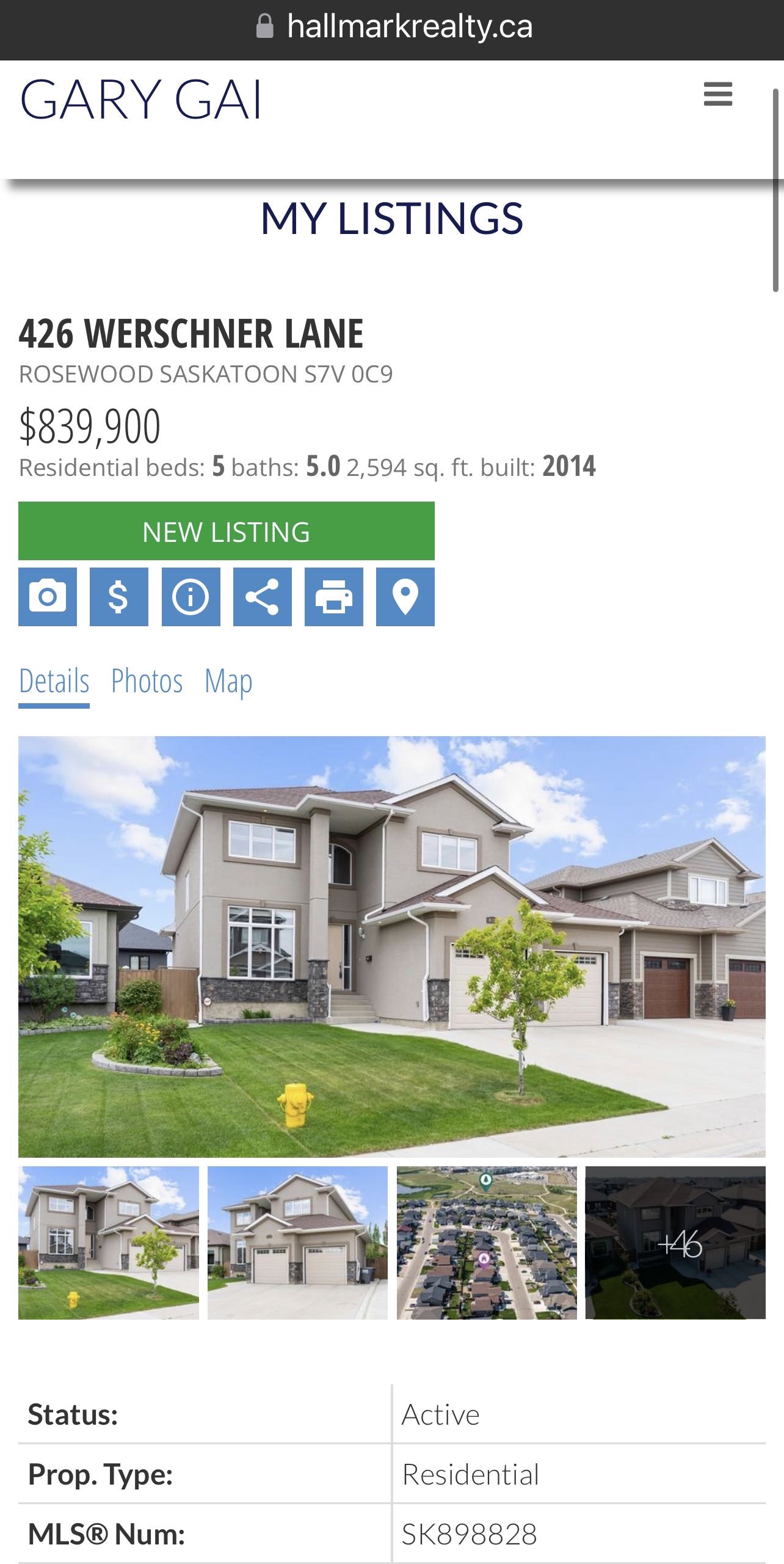 Rosewood小区核心安静路段，步行至小学公园，近2600尺5房5卫豪华装修独立屋出售。一楼入户挑高顶，超大独立办公室，实木地板，10尺层高，超大客厅天然气壁炉，开放式厨房，枫木橱柜到顶，大理石台面，天然气明火炉头。 二楼4房3卫。主卧带干湿分离洗手间地热，双洗手台，步入式衣柜 - 3