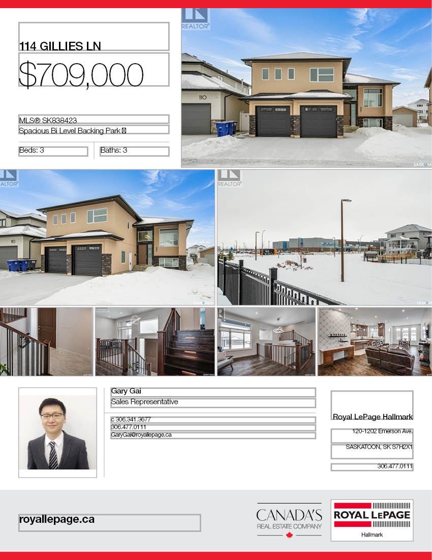 背靠Rosewood小学公园！ 超大尺寸2293尺错层独立屋出售。私密朝西南后院眺望rosewood小学，3房3卫，高品质高档装修（实木 瓷砖地板，加高层高，多窗户，大理石台面，定制橱柜嵌入家电，超大洗手间冲浪三角浴缸。挂牌价格 $709000。详情联系Gary Gai