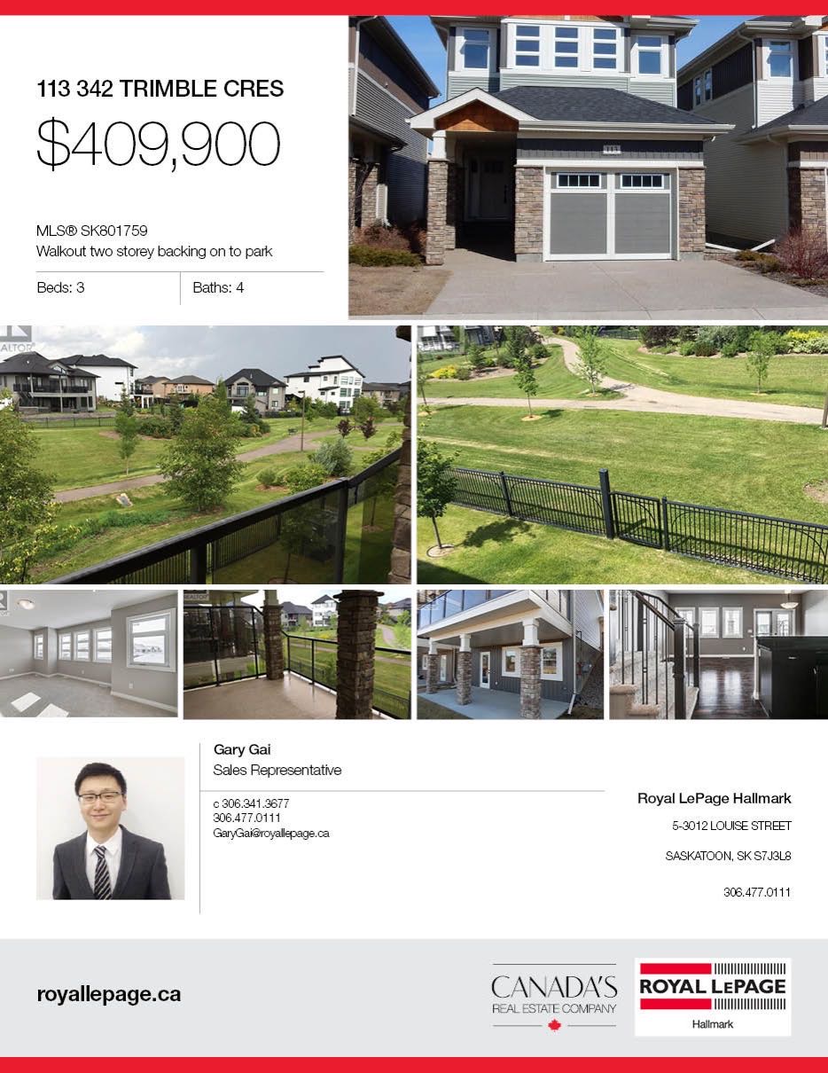 Willowgrove小区1502尺 地下室步出式，背靠公园，高档装修。安静，步行近小学超市。开价$409000。有意请联系地产经纪Gary Gai3063413677 微信gary3677