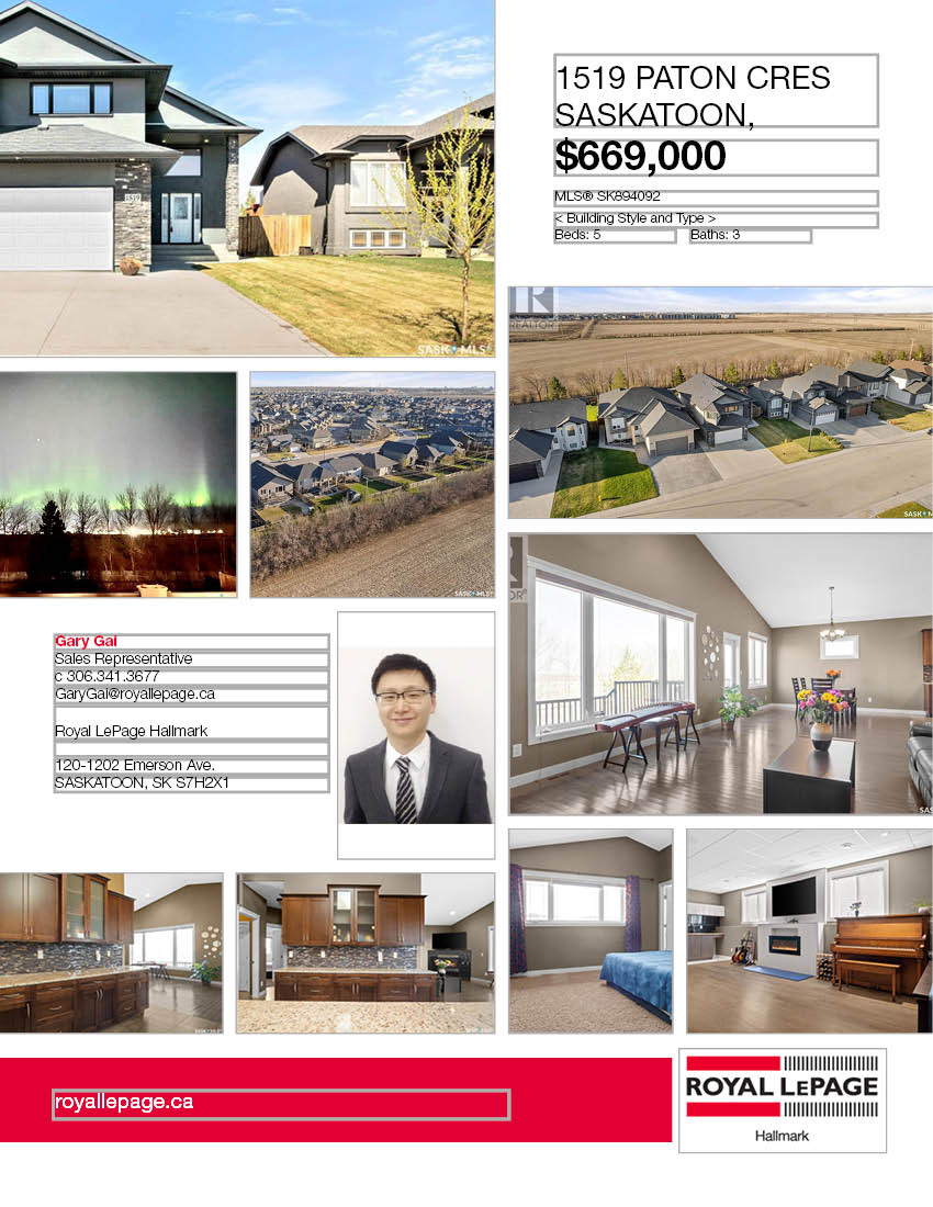 Willowgrove小区1676尺5房3卫错层独立屋出售，绝佳路段背靠农地美景，私密无遮挡视野，可赏极光。开放式设计，挑高尖顶，额外采光天窗，实木地板，大理石台面，主卧带步入衣柜独立洗手间带按摩浴缸，半地下室大窗户9尺层高，2房1超大活动厅。双车库带保温，大后院双层大露台。房屋