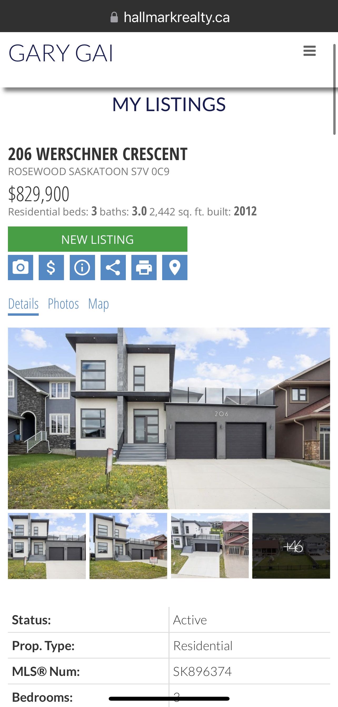 Rosewood小区2419尺现代风格2层独立屋出售。本地人业主，背靠公园绿地。3房3卫+1书房。顶级豪华装修：双向壁炉，软木地板，核桃木橱柜，大理石台面，全屋自动控制系统，主卧带5片豪华洗手间，二楼外加655尺超大阳台。位于小区最佳街区之一。挂牌价格：$829900。 有意请联 - 3