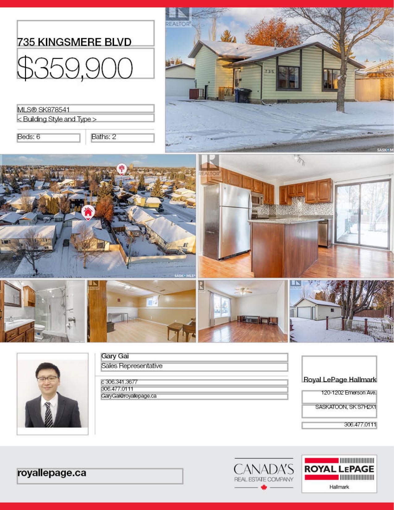 Lakeview 小区4错层1108尺独立屋出售，步行至Lakeview小学（英，法语），daycare，公园等。6房，洗手间全部翻新，双车库外加5个停车位，厨房大理石台面不锈钢家电，地下室带有独立厨房/水吧台。更新有锅炉热水器空调，地板，刷漆。空间充足，大院子成熟私密。挂牌价格