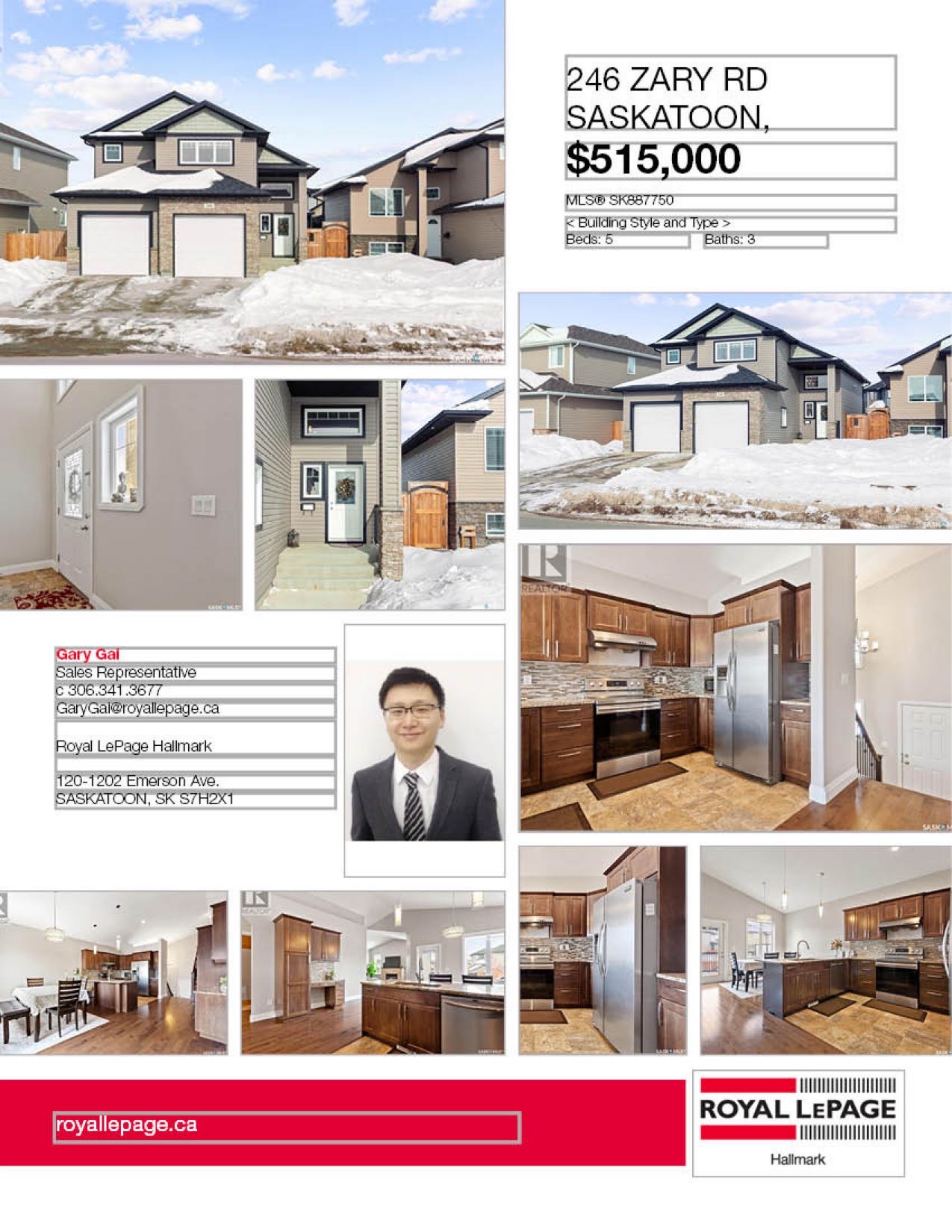 Evergreen 小区1477尺2013年建5房3错层独立屋出售，位置便利近两所小学，附近高中，购物广场。挑高天花板，实木地板，厨房不锈钢设备。主卧步入式衣橱，一楼和地下室层高均为9 feet，地下室装修有两房，一个大家庭厅，一卫。大院子连房子双车库。其他升级设备有，加湿器，中