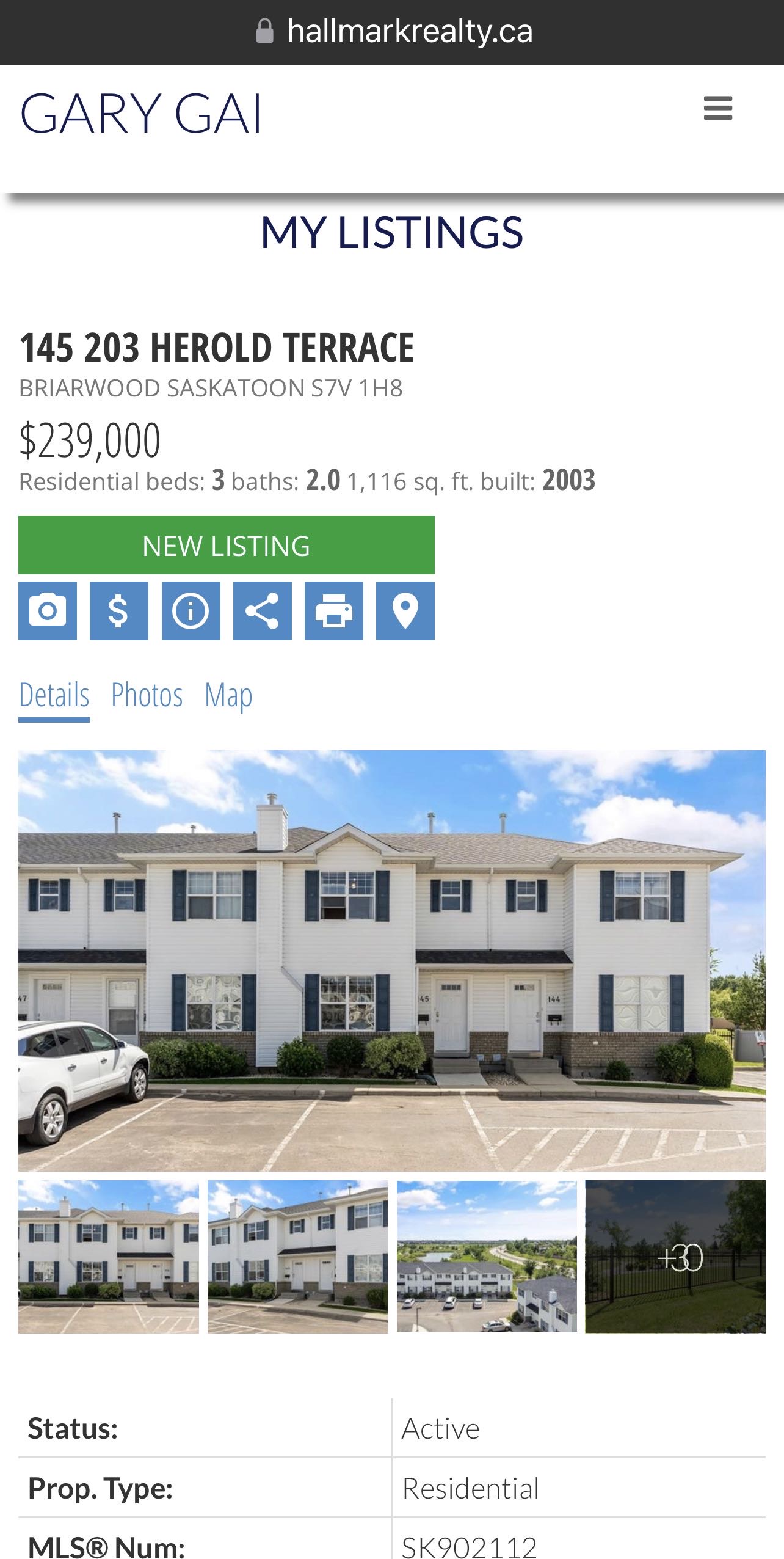 Lakewood小区2003年建3室2卫湖景联排，后院紧邻小湖公园绿地，好风景，好采光。房屋保养好，带双车位，新装中央空调，新换洗衣机，洗碗机，微波炉抽油烟机。客厅实木地板。可以步行至附近商业购物方便，近小学。状况好，保养如新，开价$239000。 有意请联系地产经纪Gary G - 3