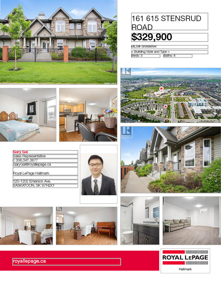 Willowgrove小学边3房4卫联排出售。步行至百年高中，公园超市购物，封闭小区1330尺，2007年建，保养如新。一楼大厅实木地板，枫木橱柜大厨房，2 楼两个大卧室各自带独立洗手间，地下室装修一房一厅一卫。另有一车库一车位。挂牌价格 $329900。详情联系Royal Le