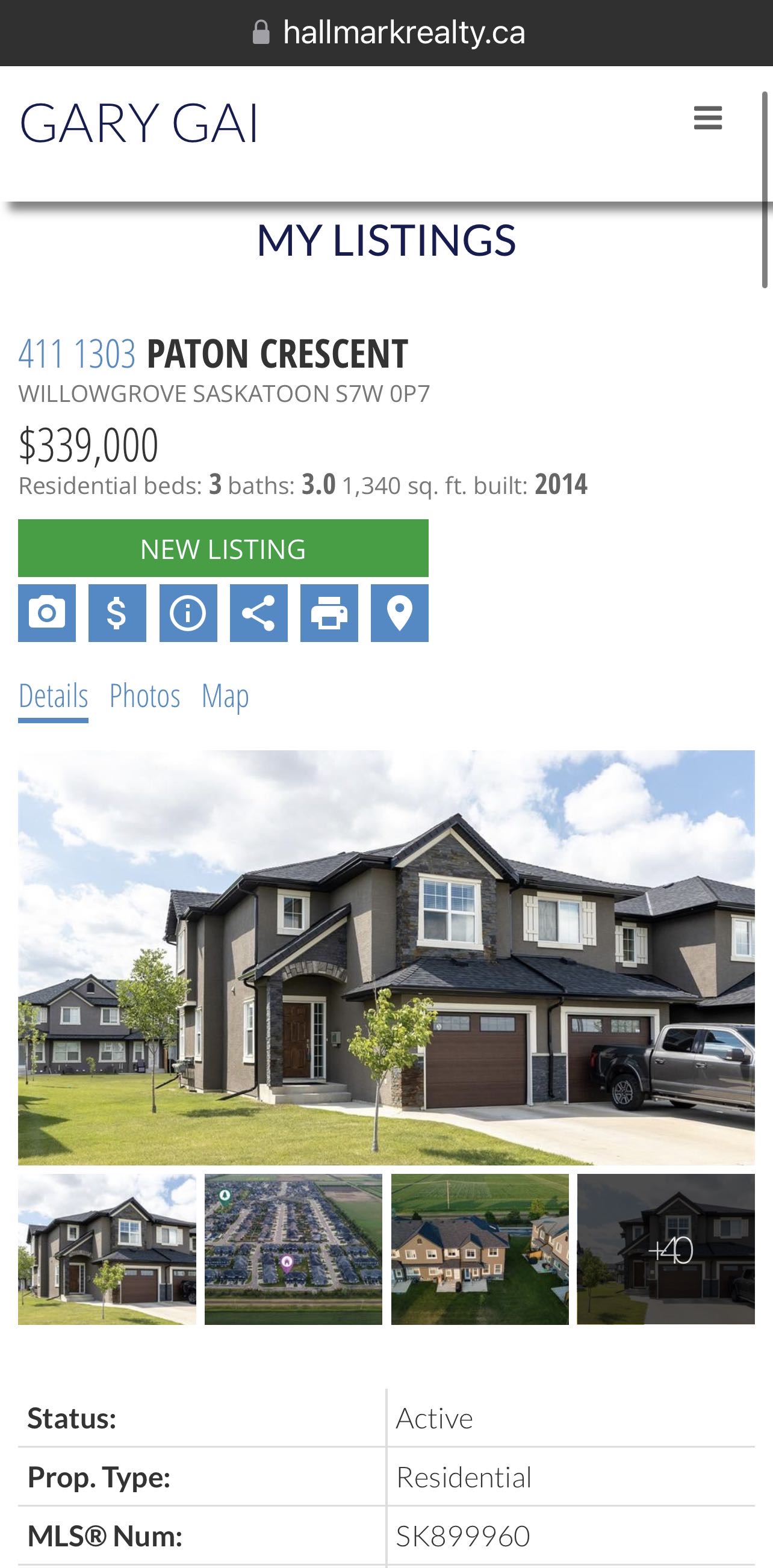 Willowgrove小区2012年建3房3卫1340尺安静边户联排别墅出售。地理位置安静私密，面朝农田美景，主卧窗户可赏北极光。房屋年代新，整体保养好。交通便利，可步行至两所小学和公园，近百年高中，近购物中心。一楼多窗户自然光充足，客厅宽敞明亮。新换地板，理石台面，纽约现代风橱 - 3