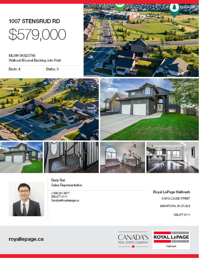 Willowgrove小区背靠公园绿地walkout地下室步出式，错层独立屋出售，2010年建，步行150米 至Willowgrove小学，公园，近附近购物，近St Joseph 和Centennial百年高中。4房3卫。多面好采光，好视野。高档装修：实木地板，大理石台面，挑高顶