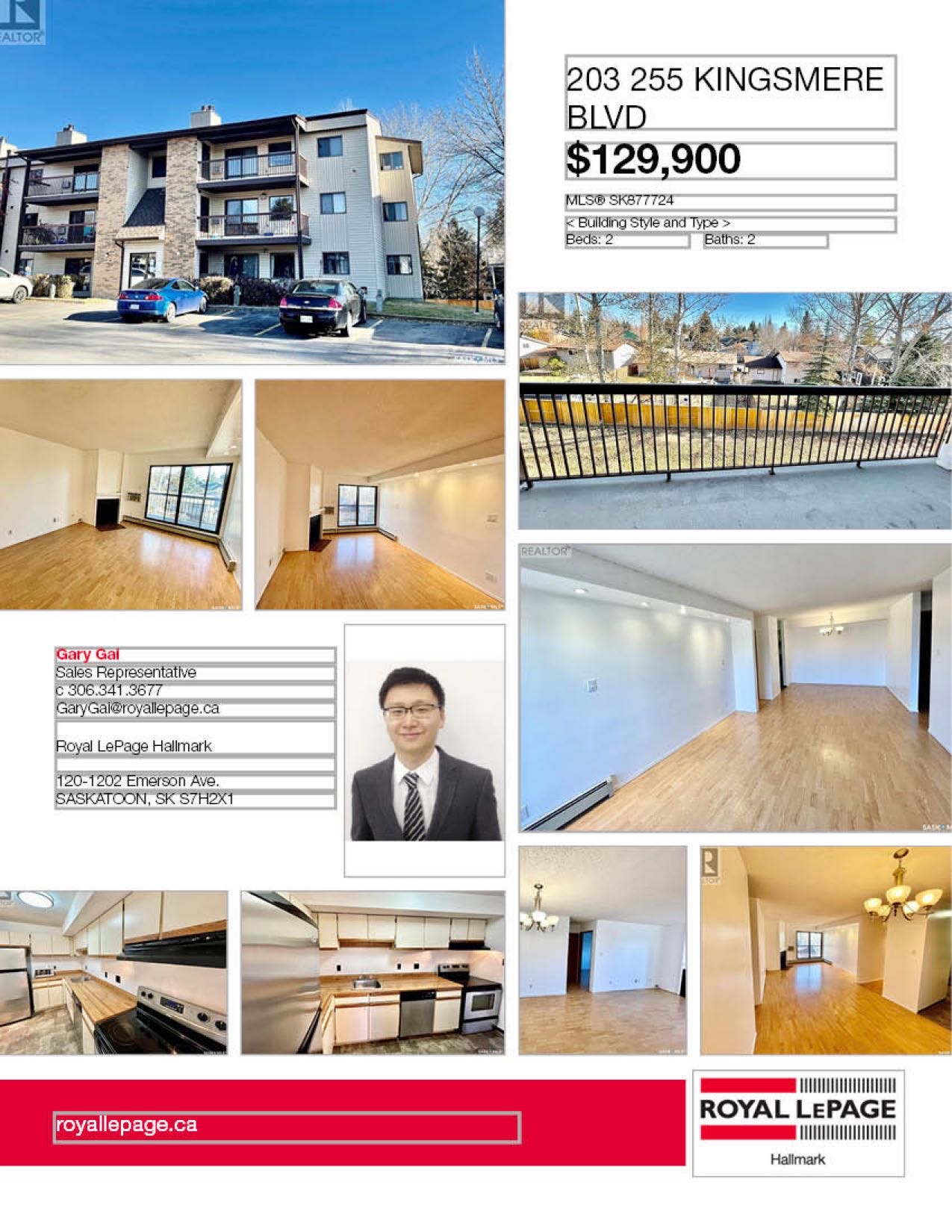 Lakeview小区2室2卫公寓出售，带独立洗衣，主卧带独立洗手间，阳台带储物间，好彩光，交通便利。客厅复合木地板，近期全新刷漆，升级洗手间。房屋状况好。挂牌价格：$129900。详情请联系地产经纪Gary Gai 盖王睿 3063413677 微信：gary3677 网站：ga