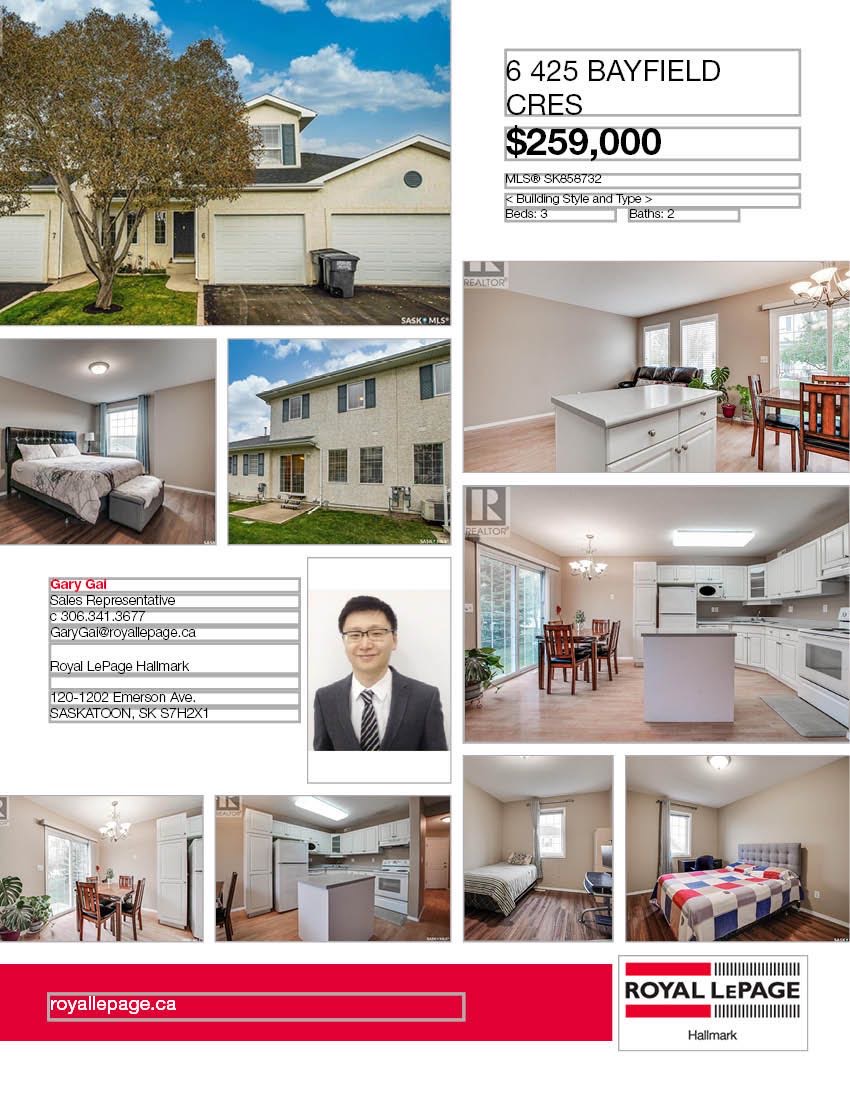 Briarwood小区低密度私密联排出售3房2卫，多窗户采光好，安静（不靠街）多绿地。更新有合成木地板，热水器等。挂牌价格 $259000。详情联系地产经纪Gary Gai 盖王睿 3063413677 微信：gary3677 网站：garygai.com