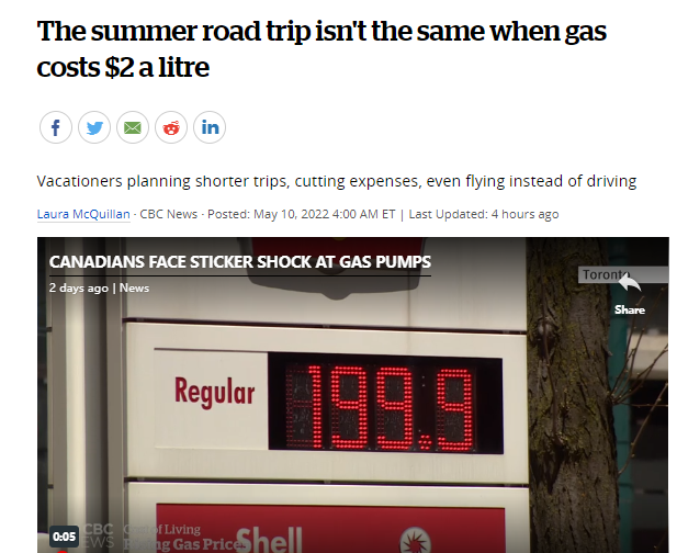 当汽油为每升2加元时，夏季的公路旅行就不一样了！