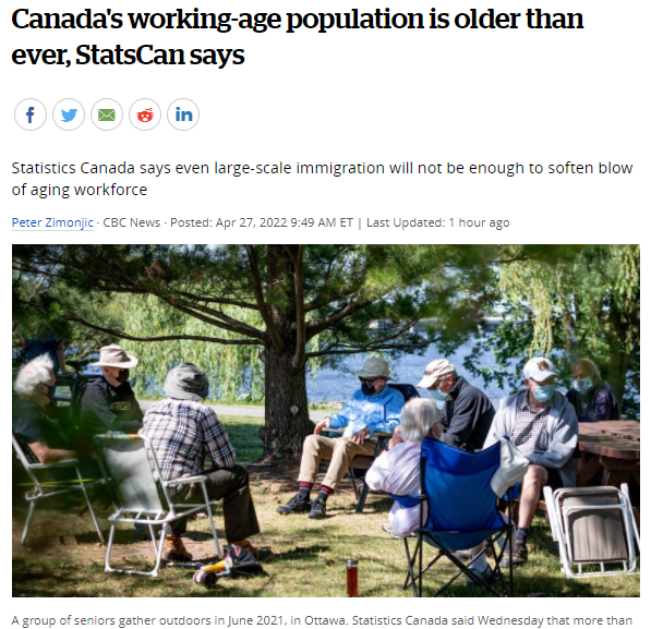 2021年人口普查显示：未来25年，85岁以上老年人数预计将增加两倍至 270 万人！萨斯卡通仍然是萨斯喀彻温省最大的城市！