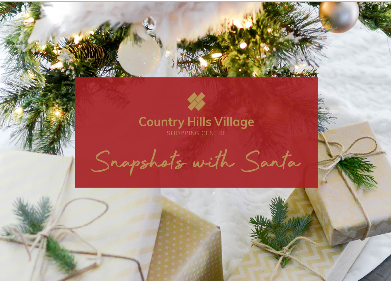 12月14日在Country Hills Village购物中心与圣诞老人合影