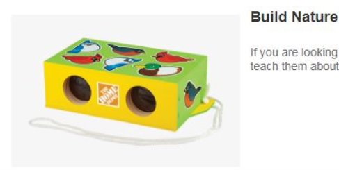 3月14日Home Depot 儿童免费工作坊-建造双筒望远镜