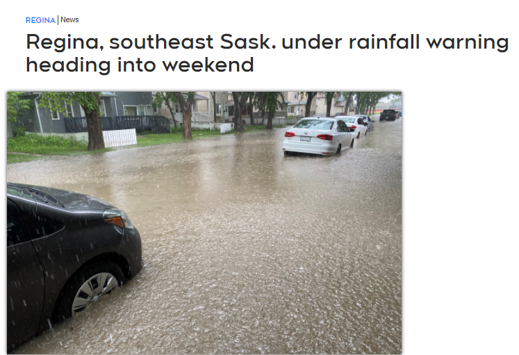 里贾纳和萨省东南部周四晚上和周五将出现大雨和雷暴！本周另两省将遭遇热浪！