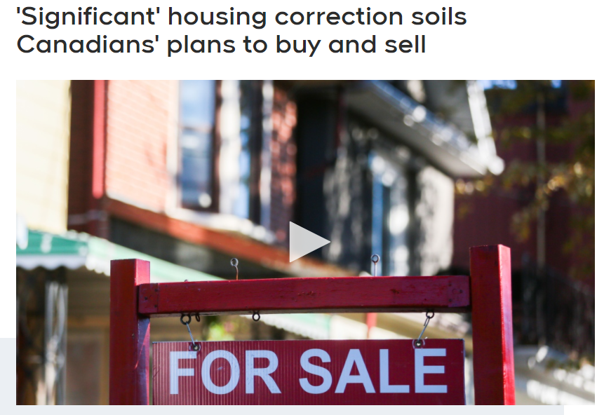 “住房市场大幅调整”搅乱了加拿大人的买卖计划!